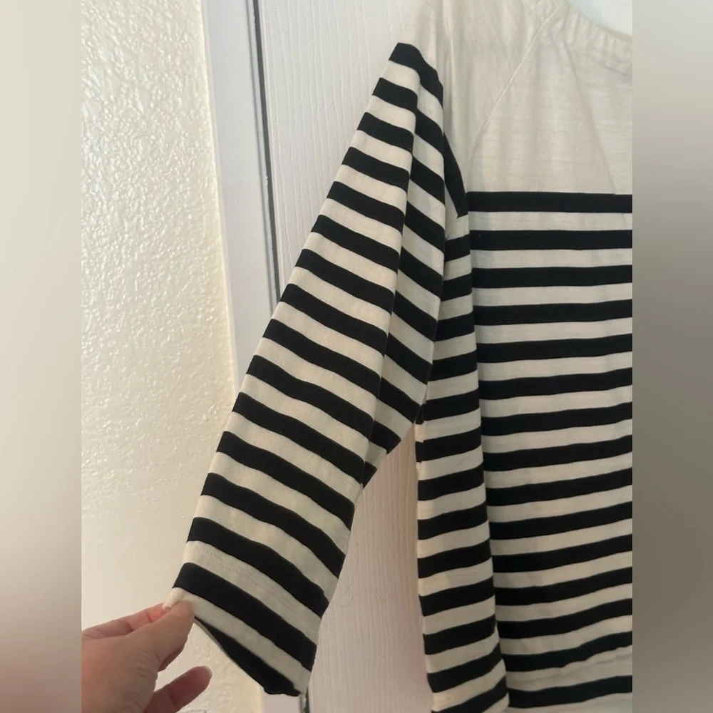LOFT Cotton Striped Long Sleeve Tee size XL - Picture 3 of 6